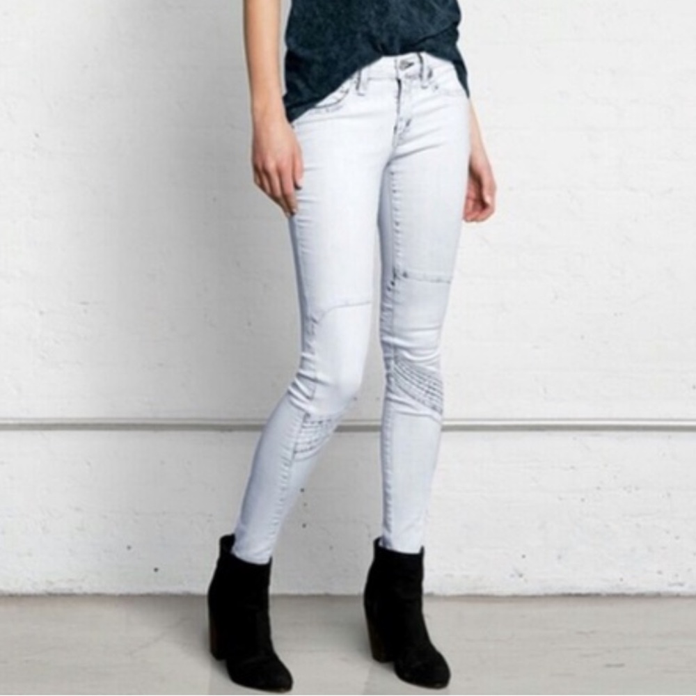 NWT Rag &Bone bleach out Samurai legging denim 24